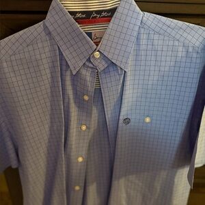 George Strait Men's Blue Checkered Shirt